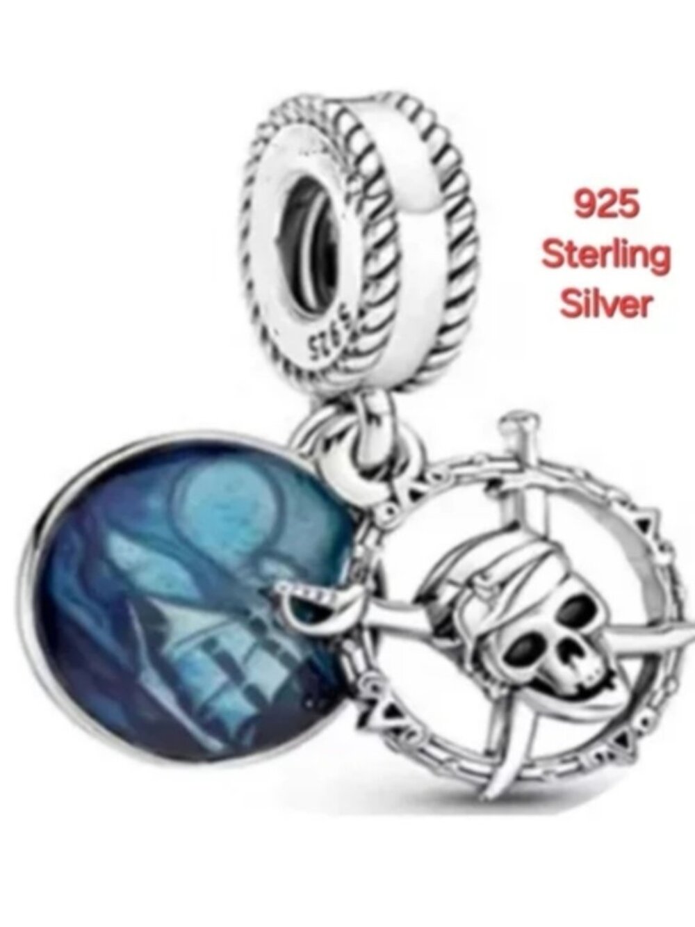 Pandora Disney Sterling Silver Pirates of the Caribbean Dangle Bracelet Charm